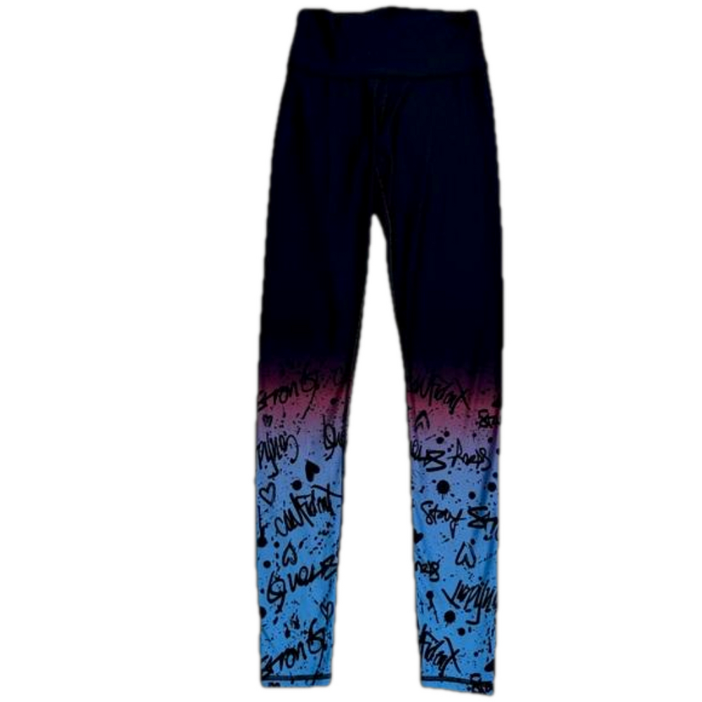 Demi Lovato Ombré Graffiti Leggings NWOT